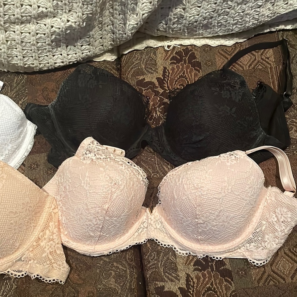 Tan, pink, white, black victoria secret freedom cloud bras